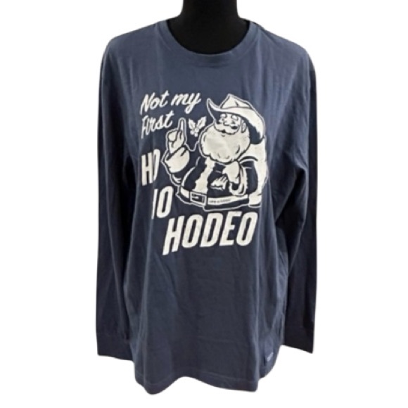 🤣NWT! LIFE IS GOOD-COWBOY SANTA SHIRT! “NOT MY FIRST HO HO HODEO” UNISEX! - Picture 12 of 12